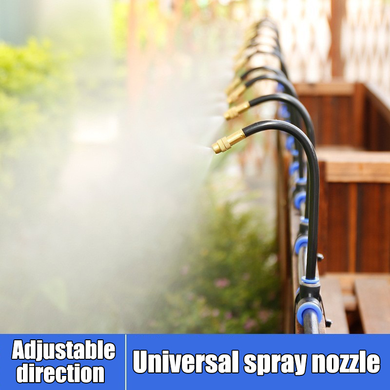 Gardena Hose Flex - ชุดสเปรย์สายยางปรับได้ EU - ระบบพ่นหมอกอเนกประสงค์ DIY สำหรับระบายความร้อนในสวนหลังบ้าน