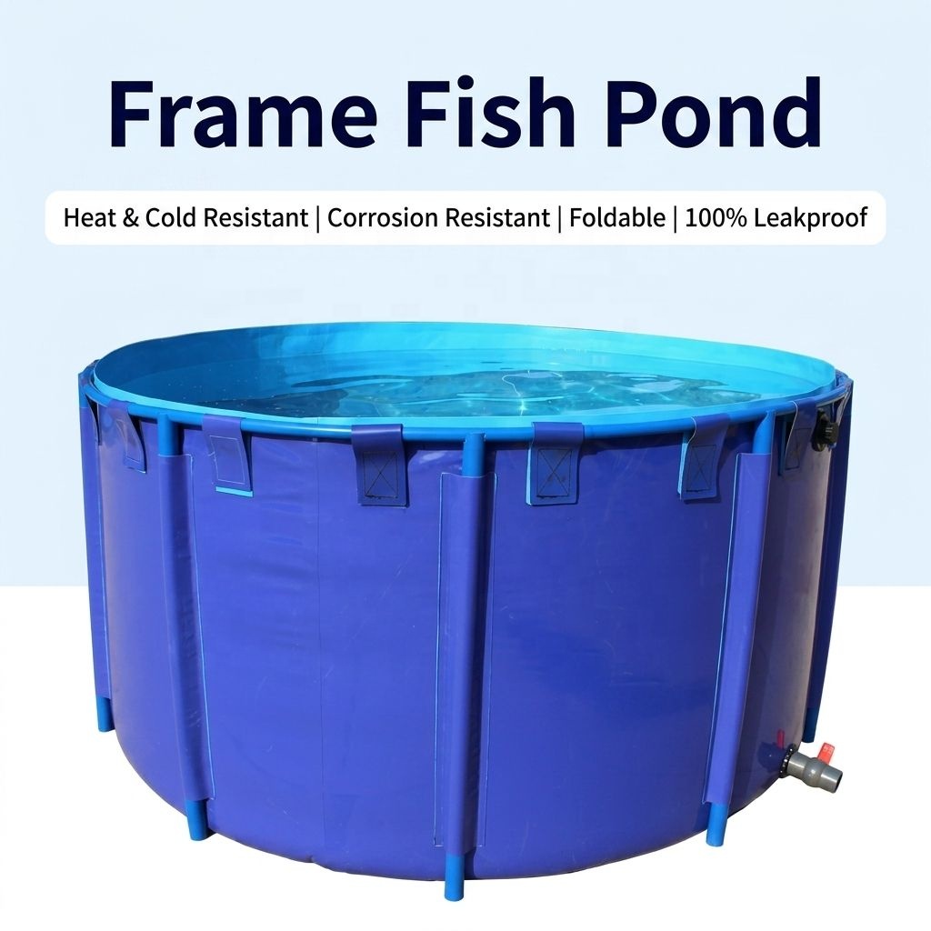 Farm Pond Liner - บ่อเลี้ยงปลา PVC ทนทาน, ผ้าใบคลุมหนาพิเศษ, ถังเลี้ยงปลาคาร์ฟแบบ Kibloc,