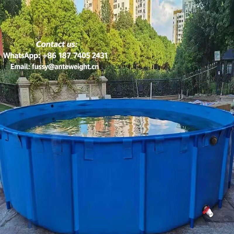 Farm Pond Liner - ถังเลี้ยงปลาแบบพับได้ น้ำหนักเบา ปี 2026 ผลิตจากผ้าใบพีวีซีทนทาน ใช้สำหรับบ่อเลี้ยงปลา