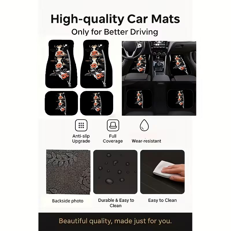 พรมปูพื้นรถยนต์ลายการ์ตูนวัวซิ - Cow Mat Rubber บทวิจารณ์และราคา