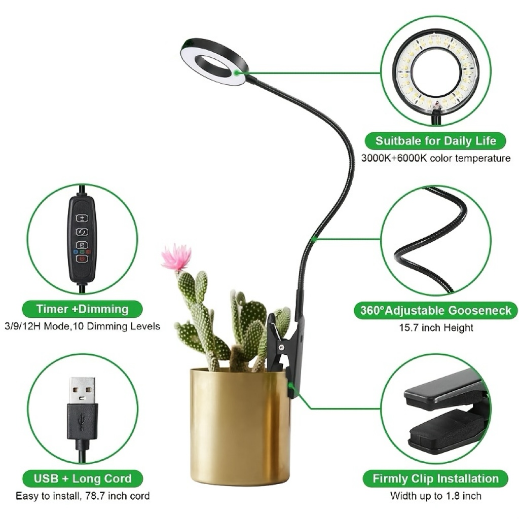 ไฟ LED 2-in-1 สำหรับปลูกต้นไม้ - Plant Growth Regulator บทวิจารณ์และราคา