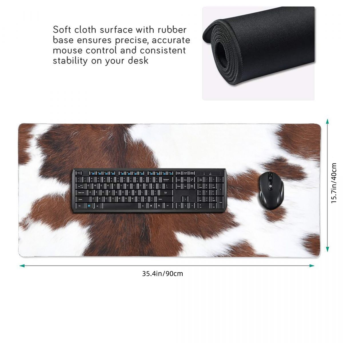 แผ่นรองเมาส์ขนาดใหญ่ ลายหนังวั - Cow Mat Rubber บทวิจารณ์และราคา