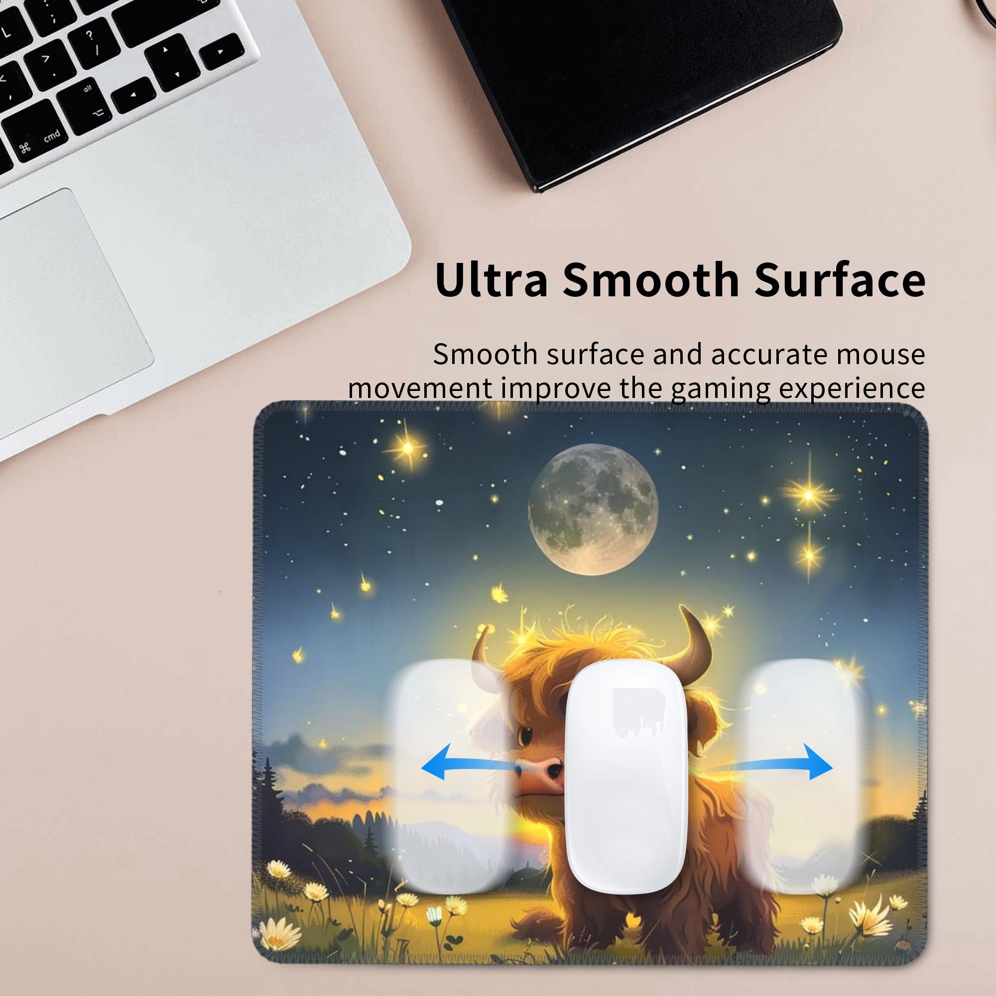แผ่นรองเมาส์ลายวัวไฮแลนด์ในป่า - Cow Mat Rubber บทวิจารณ์และราคา