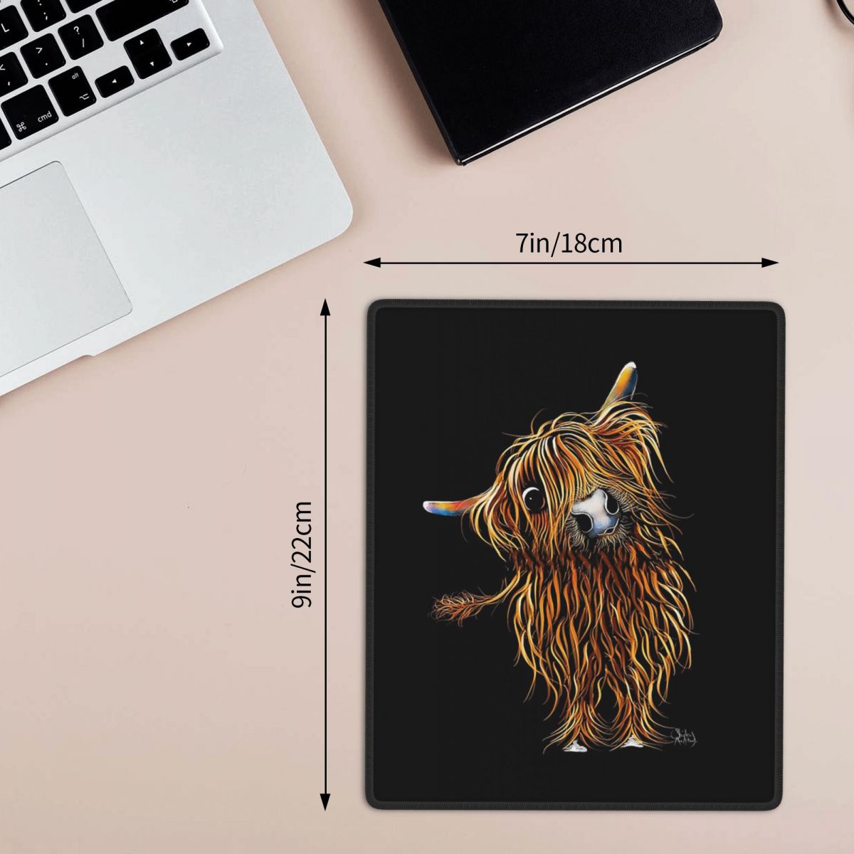 แผ่นรองเมาส์ลายวัวไฮแลนด์ 7x9  - Cow Mat Rubber บทวิจารณ์และราคา