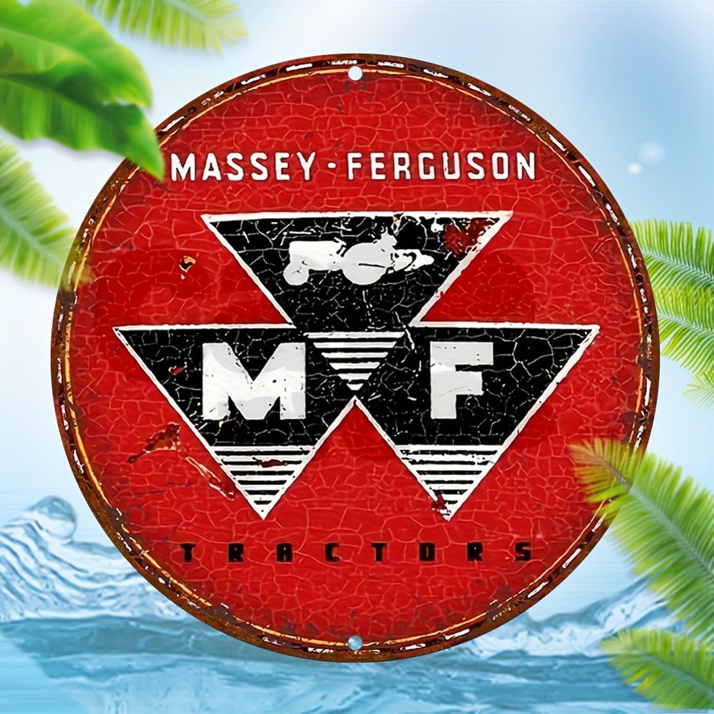 ป้ายโลหะทรงกลมลายรถแทรกเตอร์ M - Farming Agriculture Logo บทวิจารณ์และราคา