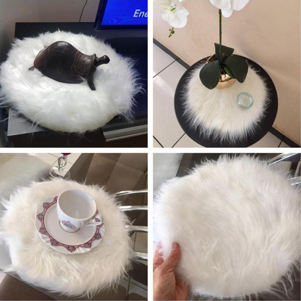 พรมหนังแกะขน faux สุดหรูทรงกลม - Cow Mat Rubber บทวิจารณ์และราคา